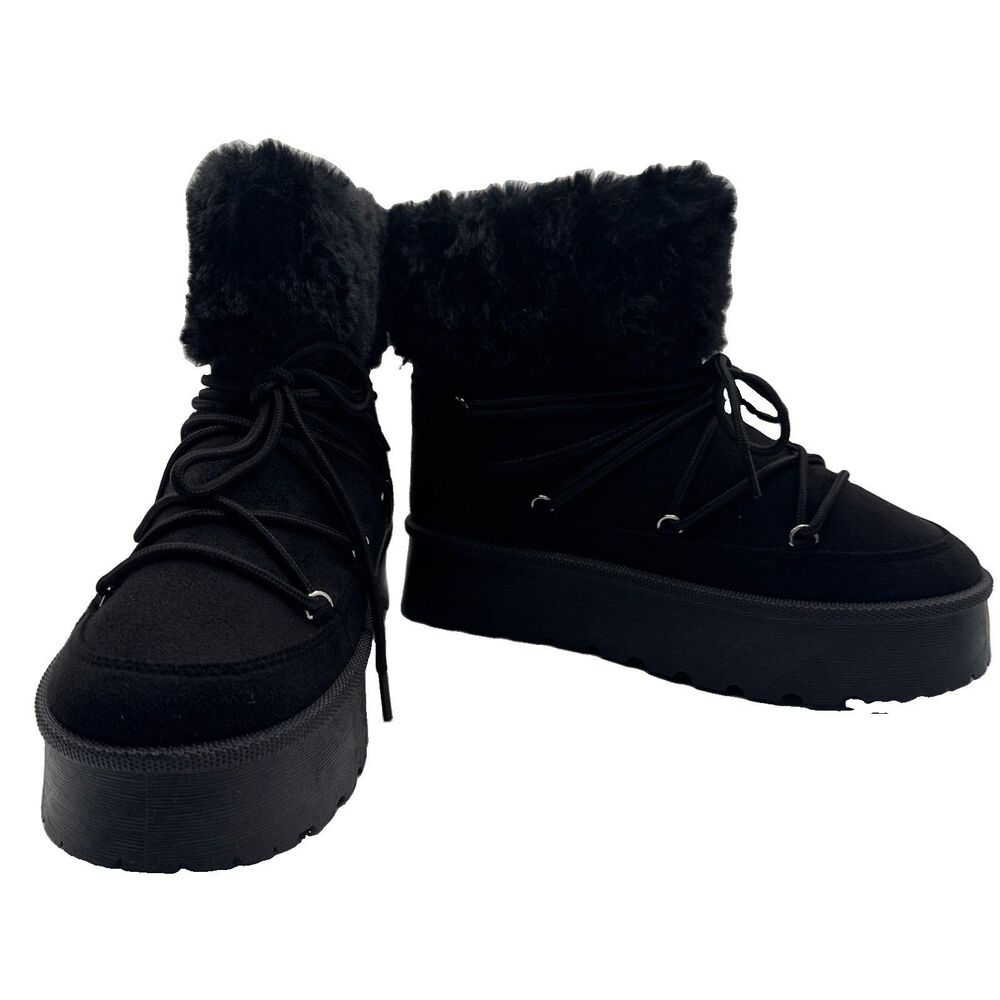 TAXI Women’s Moon Boots Faux Fur Winter Snow Boots Size 7.5 NEW - Picture 7 of 9